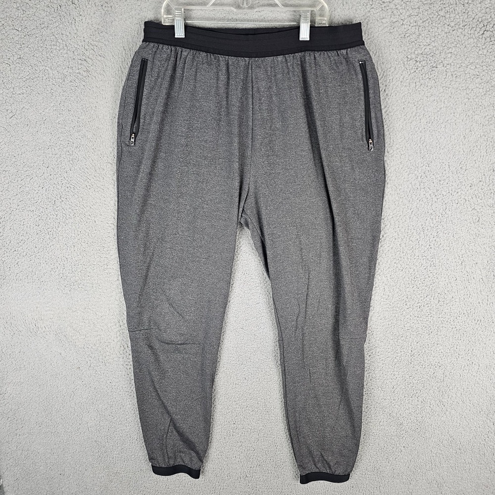 Hill City Jogger Pants Mens L Gray Activewear Zipper Pockets Athletic